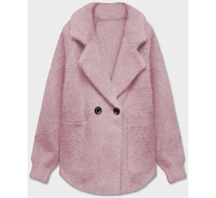 Krátký přehoz přes oblečení typu alpaka v růžové barvě model 18059133 - MADE IN ITALY