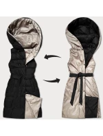 Černobéžová oboustranná péřová vesta model 21310532 - MINORITY