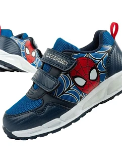 Leomil dětské sportovní boty tenisky Spiderman lehké na suchý zip černé modré