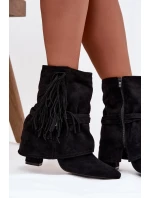 Dámské Kotníkové Boty S A Zlatými Přezkami model 21709054 - Boto Dámské Kotníkové Boty S A Zlatými Přezkami model 21709054 - Boto