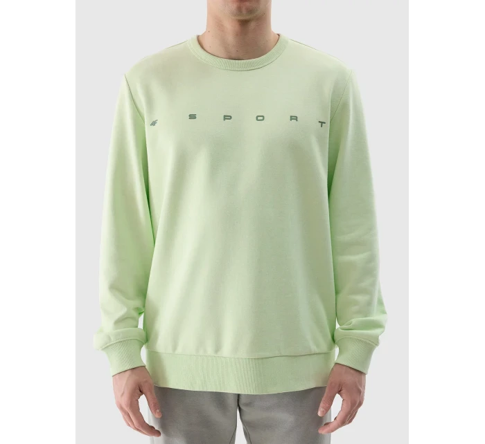 Pánská tepláková mikina bez zapínání a bez kapuce 4F - zelená Pánská tepláková mikina bez zapínání a bez kapuce 4F - zelená