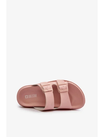 Dámské lehké pěnové pantofle s přezkami Big Star růžová