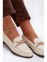 Dámské loafersy s ozdobným detailem – světle béžové Rosynne Dámské loafersy s ozdobným detailem – světle béžové Rosynne