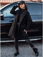 Dámský oversize dlouhý kabát BARALITE z jehněčí kůže černý FashionStreet NY0709