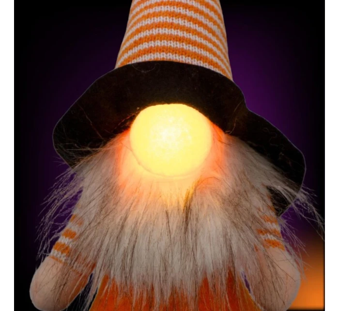 ČERNÁ DÝNĚ DEKORATIVNÍ FIGURKA 25CM LED HALLOWEEN