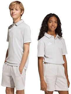 Dětské tričko adidas Entrada 26 Polo světle šedé JZ6628