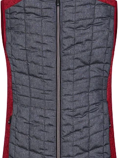 JN Dámská pletená hybridní vesta 02.0 red melange/anthracite melange model 22489245 - Daiber