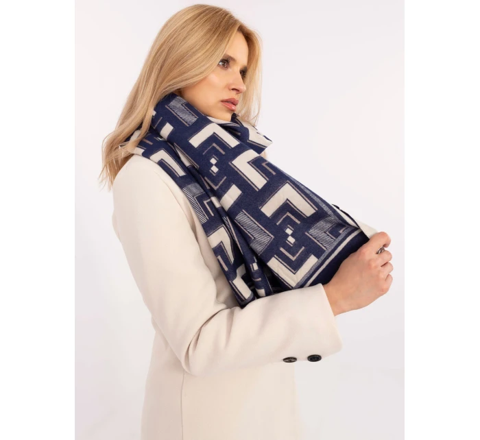 Šála AT SZ 23158.32 tmavě modrá a bílá