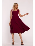 Šaty Fit &  bordó model 21470686 - STYLOVE
