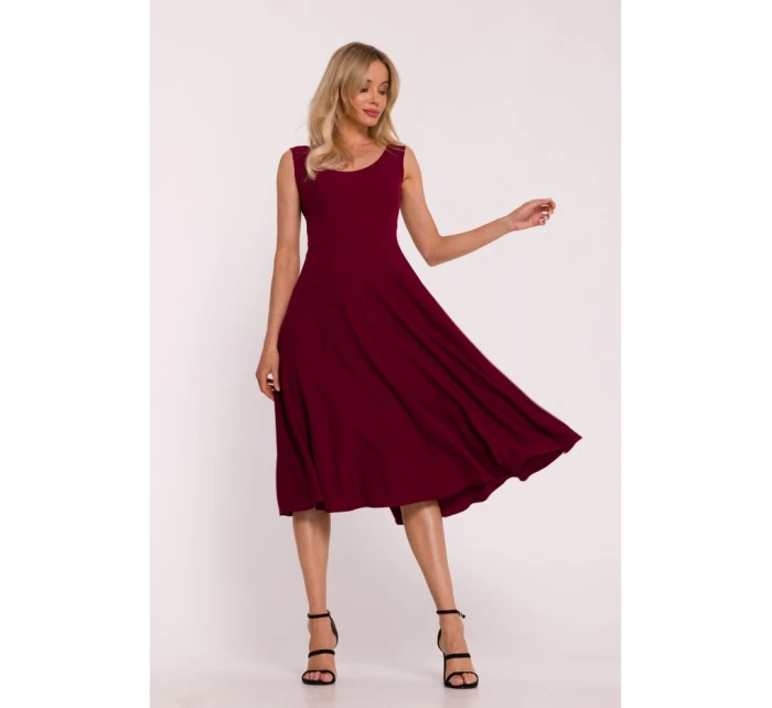 Šaty Fit &  bordó model 21470686 - STYLOVE