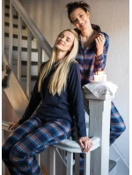 Pyžamo Key LNS 431 B25 long/r S-XL dámské rozepínací