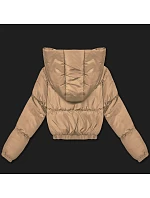 Tmavě béžová krátká zimní bunda typu model 21483446 - J.STYLE Tmavě béžová krátká zimní bunda typu model 21483446 - J.STYLE