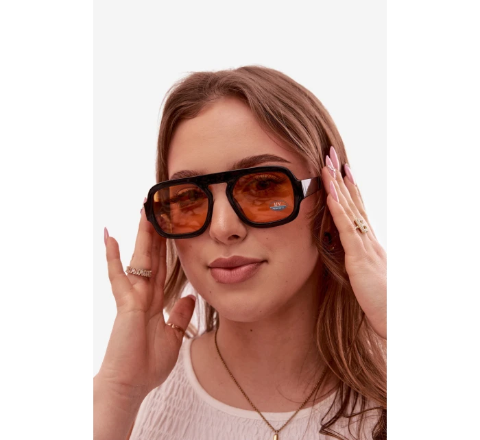 Dámské sluneční brýle s UV filtrem černo-oranžové