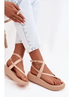 Dámské sandály na platformě Béžové model 22038413 - Boto