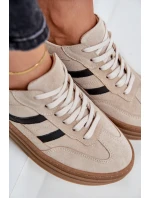 Zazoo N1176 Semišové Tenisky Na Platformě Béžové Zazoo N1176 Semišové Tenisky Na Platformě Béžové