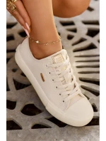 Dámské plátěné tenisky Big Star – béžové Dámské plátěné tenisky Big Star – béžové