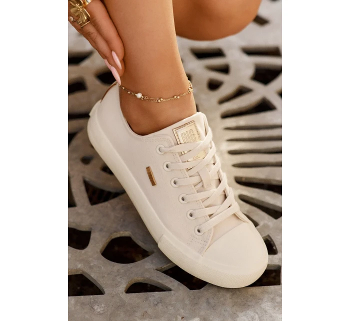 Dámské plátěné tenisky Big Star – béžové Dámské plátěné tenisky Big Star – béžové