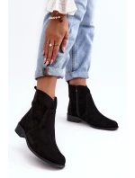 Kožené dámské boty na zip černé Nicole model 21636144 - Boto Kožené dámské boty na zip černé Nicole model 21636144 - Boto