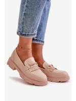 Dámské Mokasíny S Dekorací Eko Kůže Béžové model 21670524 - Boto Dámské Mokasíny S Dekorací Eko Kůže Béžové model 21670524 - Boto