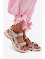 Kožené vzorované dámské sandály v sportovním stylu Morenia