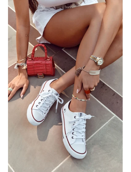 Dámské Klasické Nízké Tenisky Big Star DD274336 Bile Dámské Klasické Nízké Tenisky Big Star DD274336 Bile