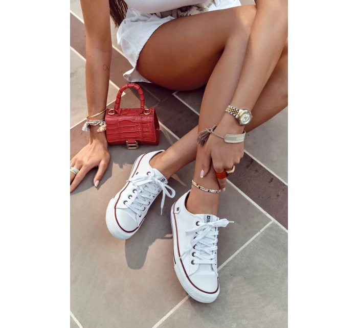 Dámské Klasické Nízké Tenisky Big Star DD274336 Bile Dámské Klasické Nízké Tenisky Big Star DD274336 Bile