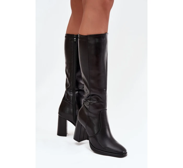 Kozačky na podpatku  model 218733 Step in style