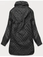 Tenká černá dámská bunda s límcem (JIN225) Tenká černá dámská bunda s límcem (JIN225)