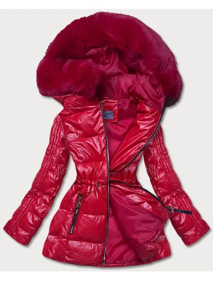 METALICZNA KURTKA DAMSKA CZERWONA model 21244032 - S'WEST