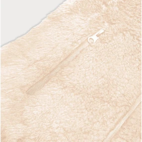 Béžová dámská plyšová vesta (HH005-34)