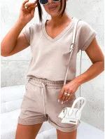 Béžový dámský letní bavlněný komplet model 20114368 - Moon Béžový dámský letní bavlněný komplet model 20114368 - Moon