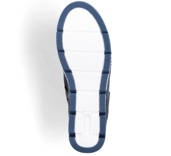 Rieker W RKR652 námořnicky modrá kožená polobotka s prolamovanou podrážkou Rieker W RKR652 námořnicky modrá kožená polobotka s prolamovanou podrážkou