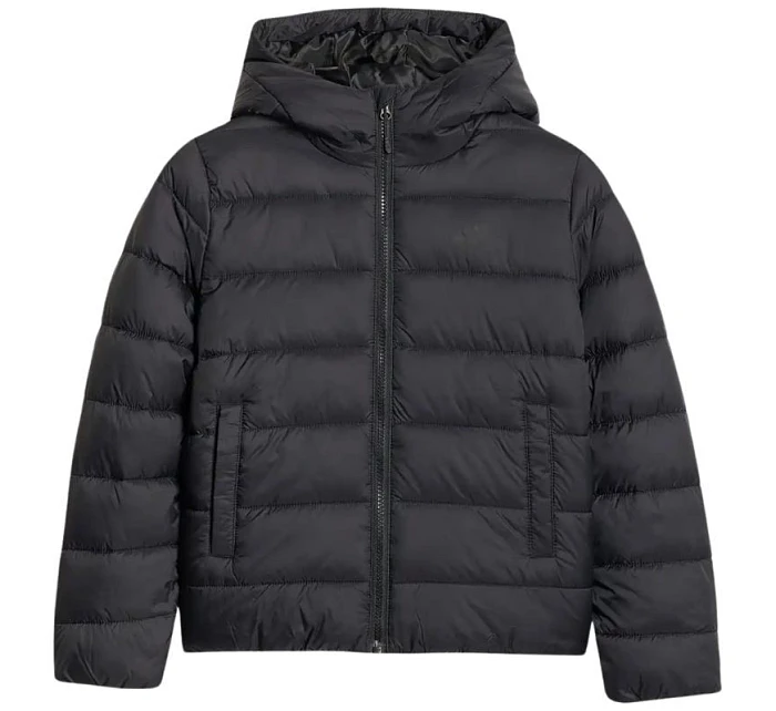 Dětská péřová bunda 4F U0704 tmavě černá 4FJWAW25TDJAU0704 20S