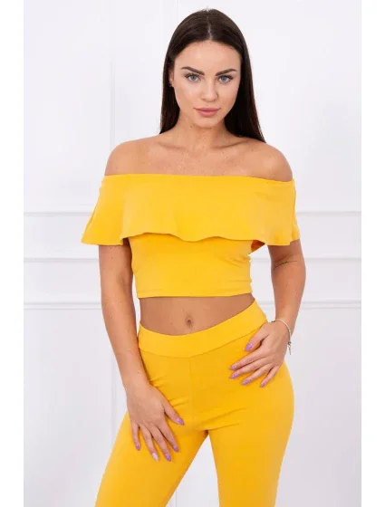 Hořčicová souprava s volánky Hořčicová souprava s volánky