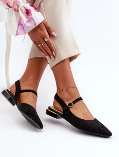 Dámské na nízkém podpatku s patou  černé model 21656609 - SERGIO LEONE