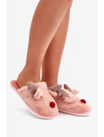 Dámské Plyšové Pantofle S Motivem Sobů Růžové Sennalith Dámské Plyšové Pantofle S Motivem Sobů Růžové Sennalith