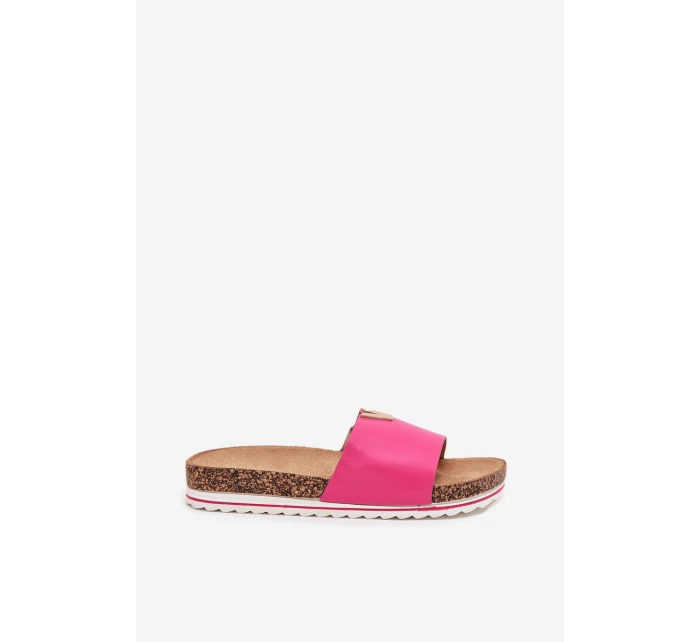 Dámské sandály na korkové platformě s ozdobným detailem fuchsie Vessira Dámské sandály na korkové platformě s ozdobným detailem fuchsie Vessira