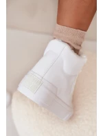 Dámské zateplené tenisky na platformě Big Star – bílé Dámské zateplené tenisky na platformě Big Star – bílé