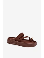 Dámské pantofle Farielle LS-170 hnědé - Bestelle