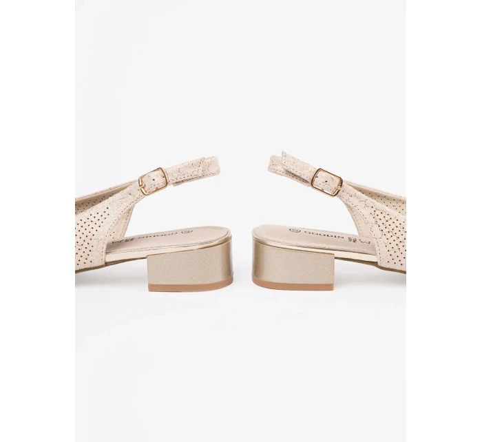 Stylové sandály dámské Jasnobeżowy Obcas Stylové sandály dámské Jasnobeżowy Obcas