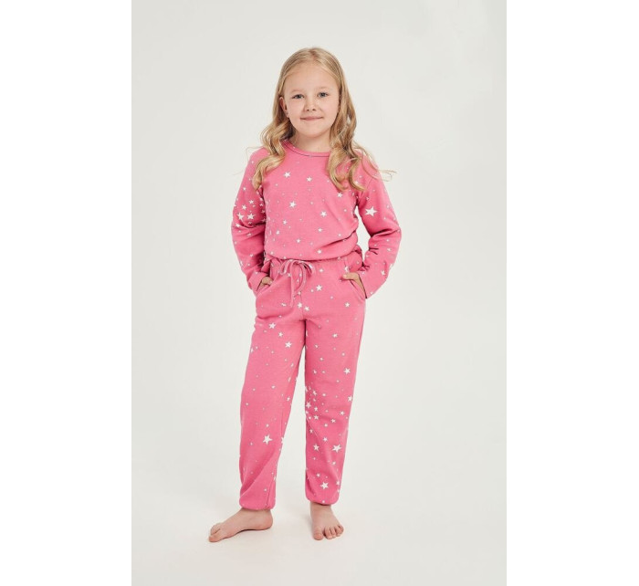 Zateplené dívčí pyžamo růžové s model 18836639 - Taro