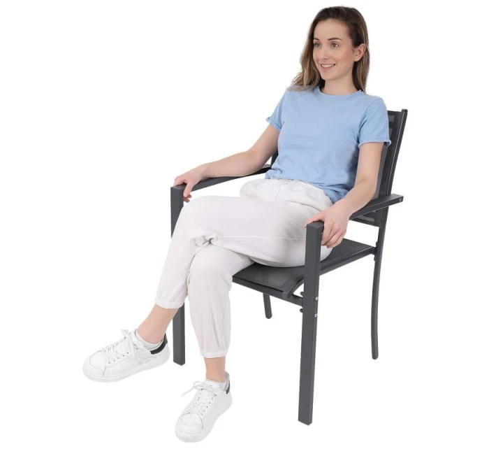 ZAHRADNÍ ŽIDLE 57X57X88CM TEXTLINE KPL.2KS