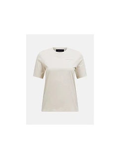 Dámské tričko PEAK PERFORMANCE W Original Small Logo Tee, barva: béžová