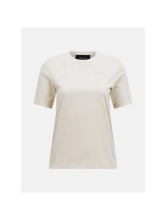Dámské tričko PEAK PERFORMANCE W Original Small Logo Tee, barva: béžová