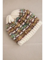 Dámská zimní vlněná čepice s ozdobnými krystalky K399 černá