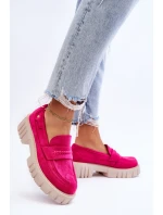 Dámské semišové nazouvací boty Fuchsie model 21623123 - Boto Dámské semišové nazouvací boty Fuchsie model 21623123 - Boto