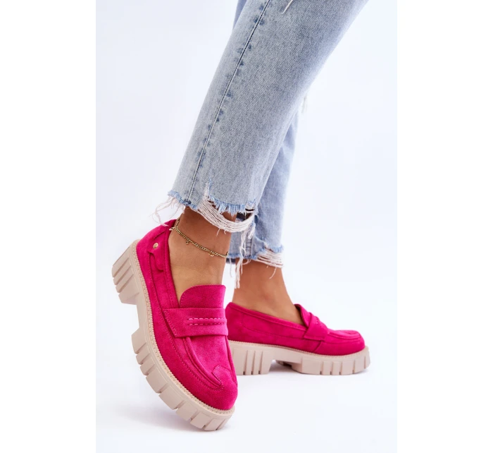 Dámské semišové nazouvací boty Fuchsie model 21623123 - Boto Dámské semišové nazouvací boty Fuchsie model 21623123 - Boto