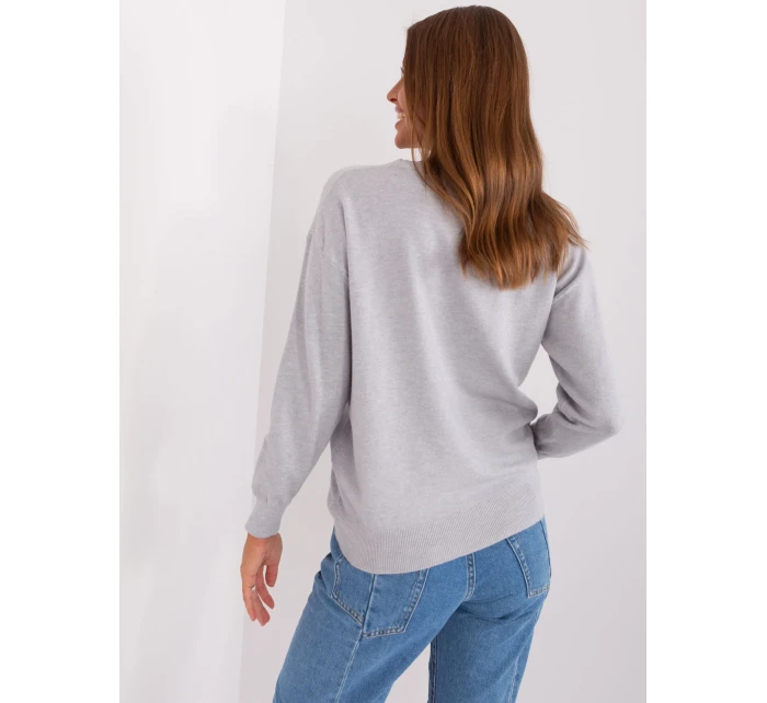 Sweter AT SW model 18895527 jasny szary - FPrice