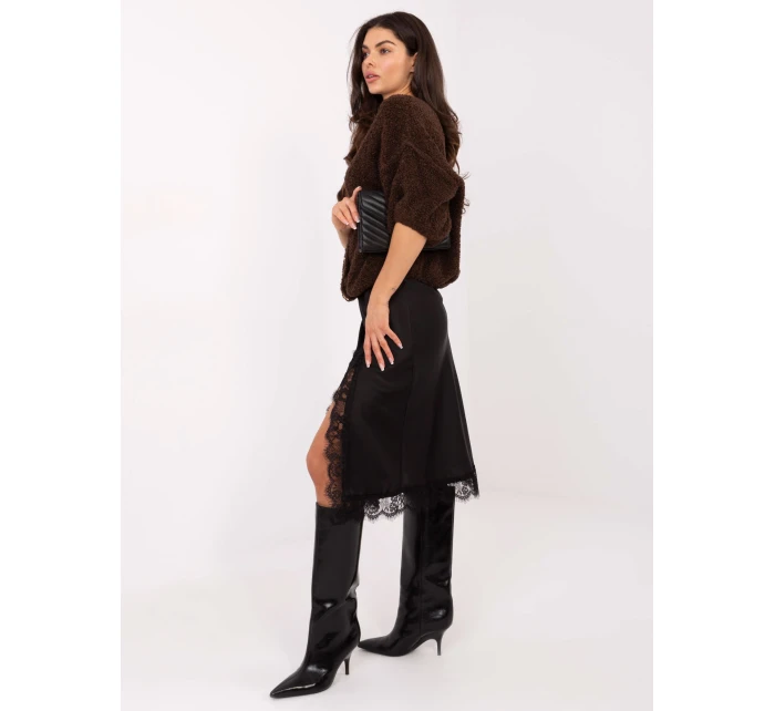 Sweter IT SW model 21730900 ciemny brązowy - FPrice Sweter IT SW model 21730900 ciemny brązowy - FPrice