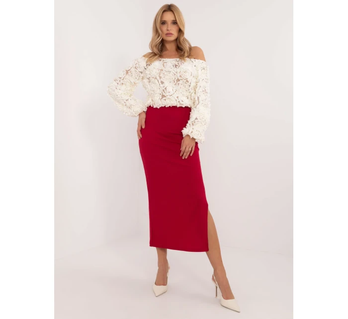 Spódnica MI SD model 20576467 czerwony - FPrice Spódnica MI SD model 20576467 czerwony - FPrice